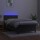 vidaXL Boxspringbett mit Matratze &amp; LED Dunkelgrau 100x200 cm Samt