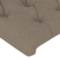 vidaXL Bettgestell mit Kopfteil Taupe 100x200 cm Stoff