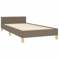 vidaXL Bettgestell mit Kopfteil Taupe 100x200 cm Stoff