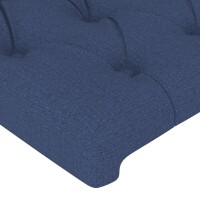 vidaXL Bettgestell mit Kopfteil Blau 100x200 cm Stoff