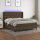 vidaXL Boxspringbett mit Matratze &amp; LED Dunkelbraun 180x200 cm Stoff