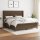 vidaXL Boxspringbett mit Matratze Dunkelbraun 180x200 cm Stoff