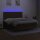 vidaXL Boxspringbett mit Matratze &amp; LED Dunkelbraun 180x200 cm Stoff