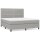 vidaXL Boxspringbett mit Matratze Hellgrau 160x200 cm Stoff