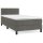 vidaXL Boxspringbett mit Matratze Dunkelgrau 100x200 cm Samt