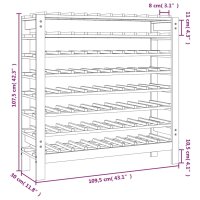 vidaXL Weinregal 109,5x30x107,5 cm Massivholz Kiefer