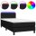 vidaXL Boxspringbett mit Matratze &amp; LED Schwarz 100x200 cm Stoff