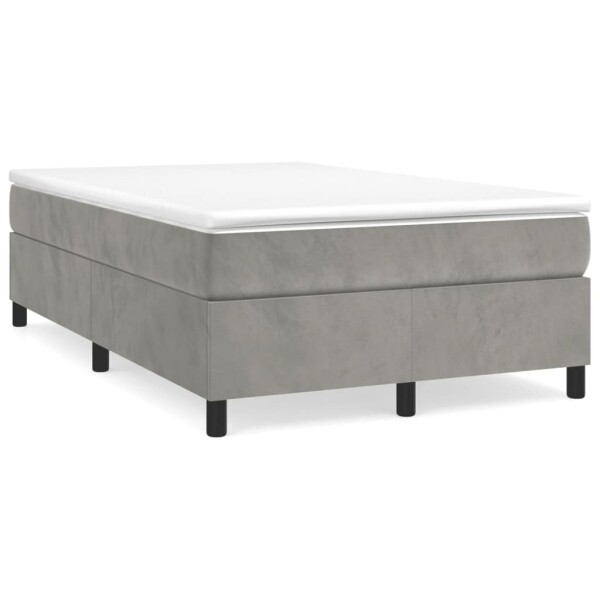 vidaXL Boxspringbett Hellgrau 120x200 cm Samt