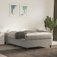 vidaXL Boxspringbett Hellgrau 120x200 cm Samt