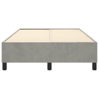 vidaXL Boxspringbett Hellgrau 120x200 cm Samt