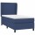 WOWONA Boxspringbett mit Matratze Blau 90x190 cm Stoff