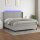 vidaXL Boxspringbett mit Matratze &amp; LED Hellgrau 160x200 cm Stoff