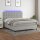 vidaXL Boxspringbett mit Matratze &amp; LED Hellgrau 160x200 cm Stoff