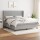 WOWONA Boxspringbett mit Matratze Hellgrau 160x200 cm Stoff