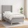 vidaXL Boxspringbett mit Matratze Hellgrau 100x200 cm Stoff