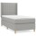 vidaXL Boxspringbett mit Matratze Hellgrau 100x200 cm Stoff