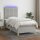 vidaXL Boxspringbett mit Matratze &amp; LED Hellgrau 100x200 cm Stoff