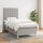 vidaXL Boxspringbett mit Matratze Hellgrau 100x200 cm Stoff