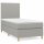 vidaXL Boxspringbett mit Matratze Hellgrau 100x200 cm Stoff