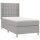 vidaXL Boxspringbett mit Matratze Hellgrau 100x200 cm Stoff