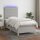 vidaXL Boxspringbett mit Matratze &amp; LED Hellgrau 100x200 cm Stoff