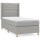 vidaXL Boxspringbett mit Matratze Hellgrau 100x200 cm Stoff