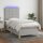 vidaXL Boxspringbett mit Matratze &amp; LED Hellgrau 100x200 cm Stoff