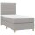 vidaXL Boxspringbett mit Matratze Hellgrau 100x200 cm Stoff