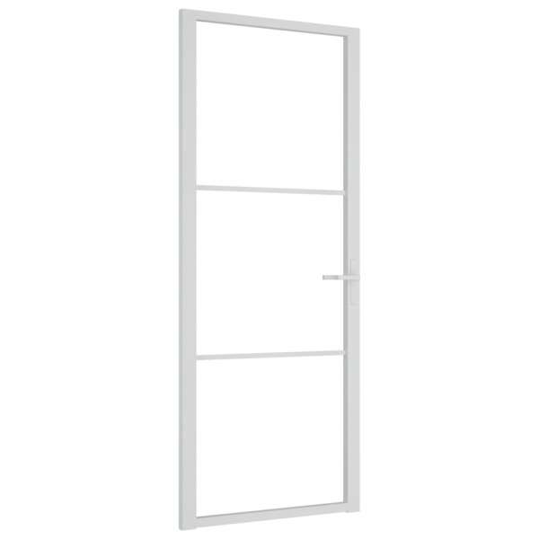 vidaXL Innent&uuml;r 83x201,5 cm Wei&szlig; ESG-Glas und Aluminium