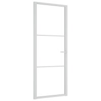 vidaXL Innentür 83x201,5 cm Weiß ESG-Glas und...