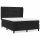 vidaXL Boxspringbett mit Matratze Schwarz 140x200 cm Samt