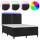 vidaXL Boxspringbett mit Matratze &amp; LED Schwarz 140x200 cm Samt