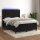 vidaXL Boxspringbett mit Matratze &amp; LED Schwarz 140x200 cm Samt