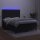 vidaXL Boxspringbett mit Matratze &amp; LED Schwarz 140x200 cm Samt