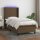 vidaXL Boxspringbett mit Matratze &amp; LED Dunkelbraun 80x200 cm Stoff