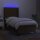 vidaXL Boxspringbett mit Matratze &amp; LED Dunkelbraun 80x200 cm Stoff