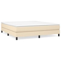 WOWONA Boxspringbett Creme 160x200 cm Stoff