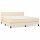 vidaXL Boxspringbett mit Matratze Creme 160x200 cm Stoff