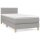 vidaXL Boxspringbett mit Matratze Hellgrau 100x200 cm Stoff