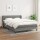 vidaXL Boxspringbett mit Matratze Dunkelgrau 140x190 cm Stoff