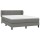 vidaXL Boxspringbett mit Matratze Dunkelgrau 140x190 cm Stoff