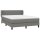 vidaXL Boxspringbett mit Matratze Dunkelgrau 140x190 cm Stoff