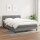 vidaXL Boxspringbett mit Matratze Dunkelgrau 140x190 cm Stoff