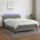 vidaXL Boxspringbett mit Matratze &amp; LED Dunkelgrau 140x190 cm Stoff