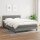 vidaXL Boxspringbett mit Matratze Dunkelgrau 140x190 cm Stoff