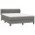 vidaXL Boxspringbett mit Matratze Dunkelgrau 140x190 cm Stoff