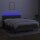 vidaXL Boxspringbett mit Matratze &amp; LED Dunkelgrau 140x190 cm Stoff