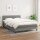 vidaXL Boxspringbett mit Matratze Dunkelgrau 140x200 cm Stoff