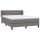 vidaXL Boxspringbett mit Matratze Dunkelgrau 140x200 cm Stoff