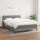 vidaXL Boxspringbett mit Matratze Dunkelgrau 140x200 cm Stoff